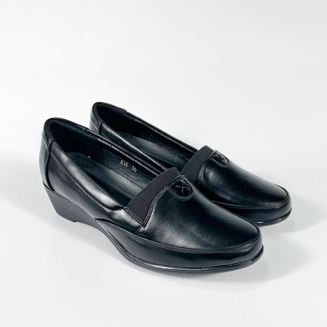 Mocassin compensée moderne