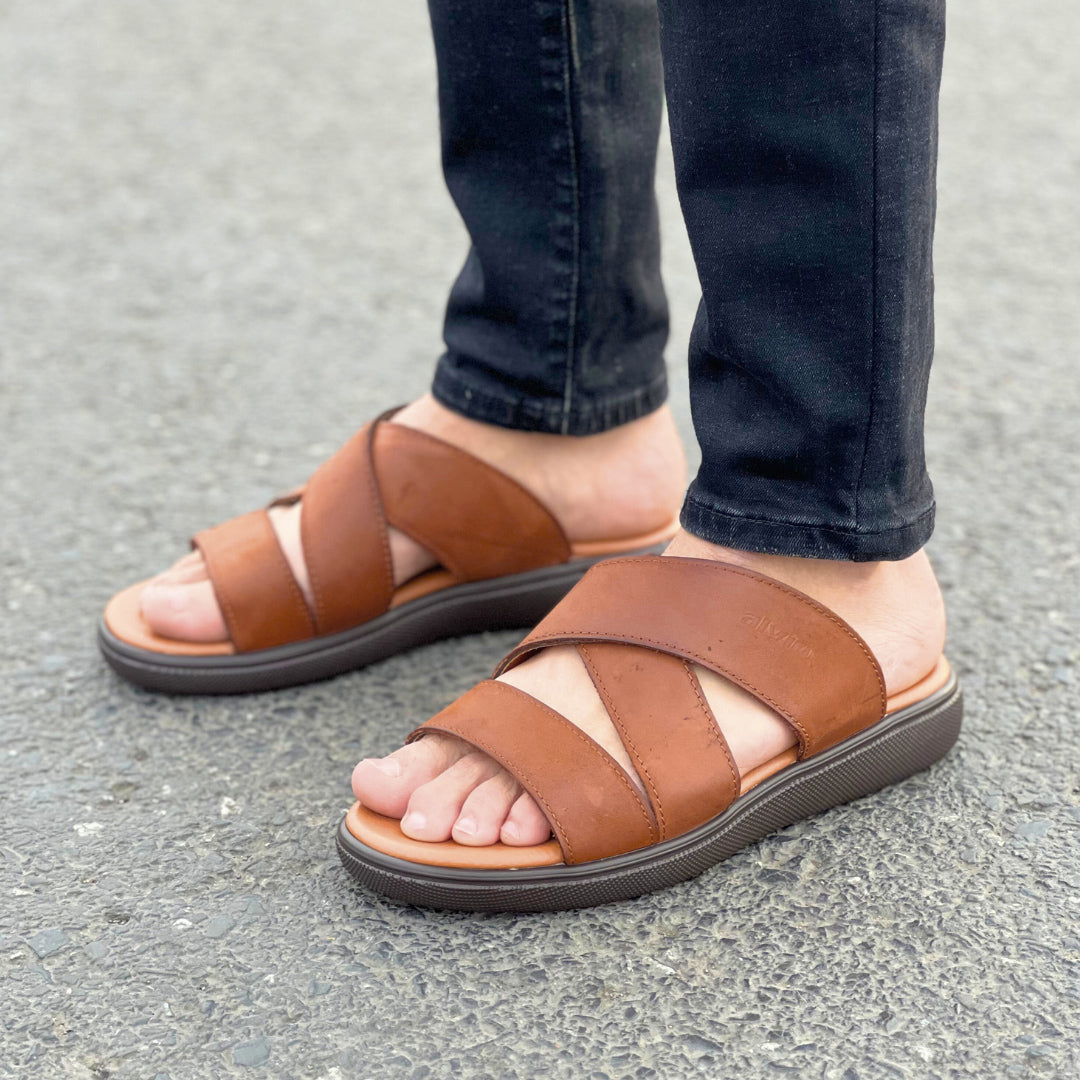 Mule comfort croisé