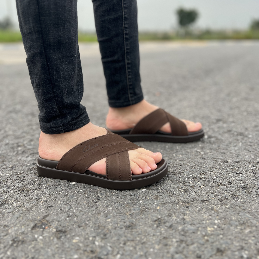 Mule Cuir comfort croisé