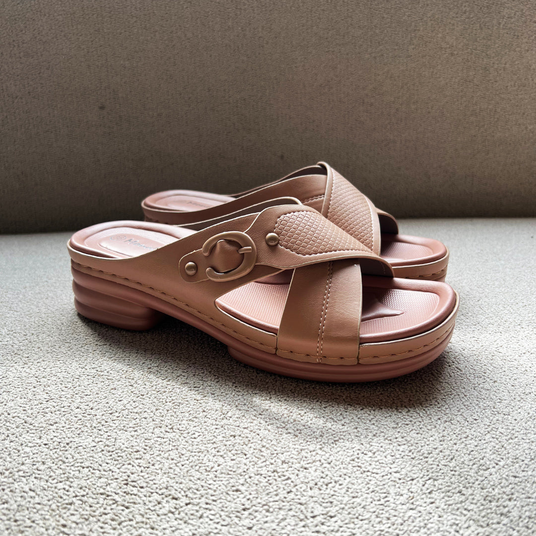Mules motif croisé comfy