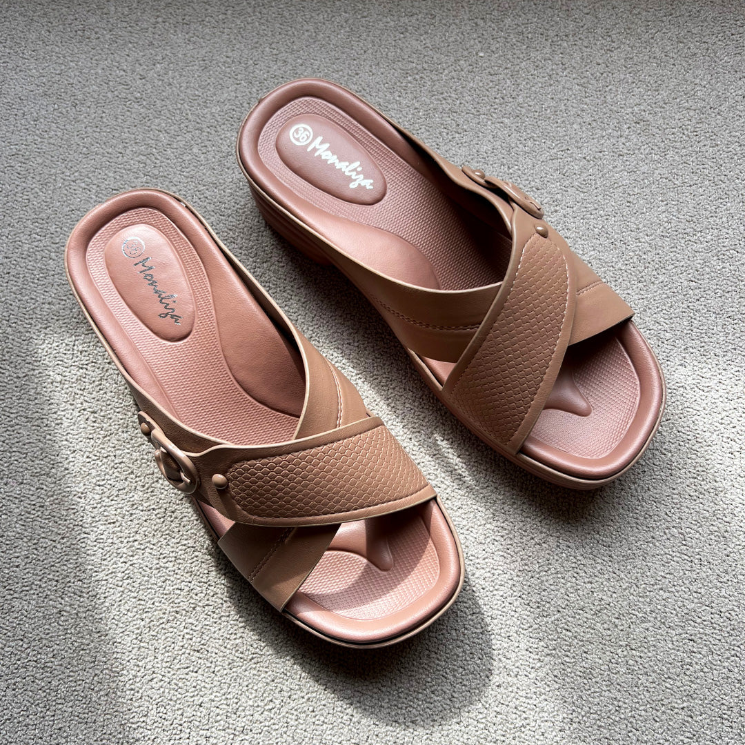 Mules motif croisé comfy