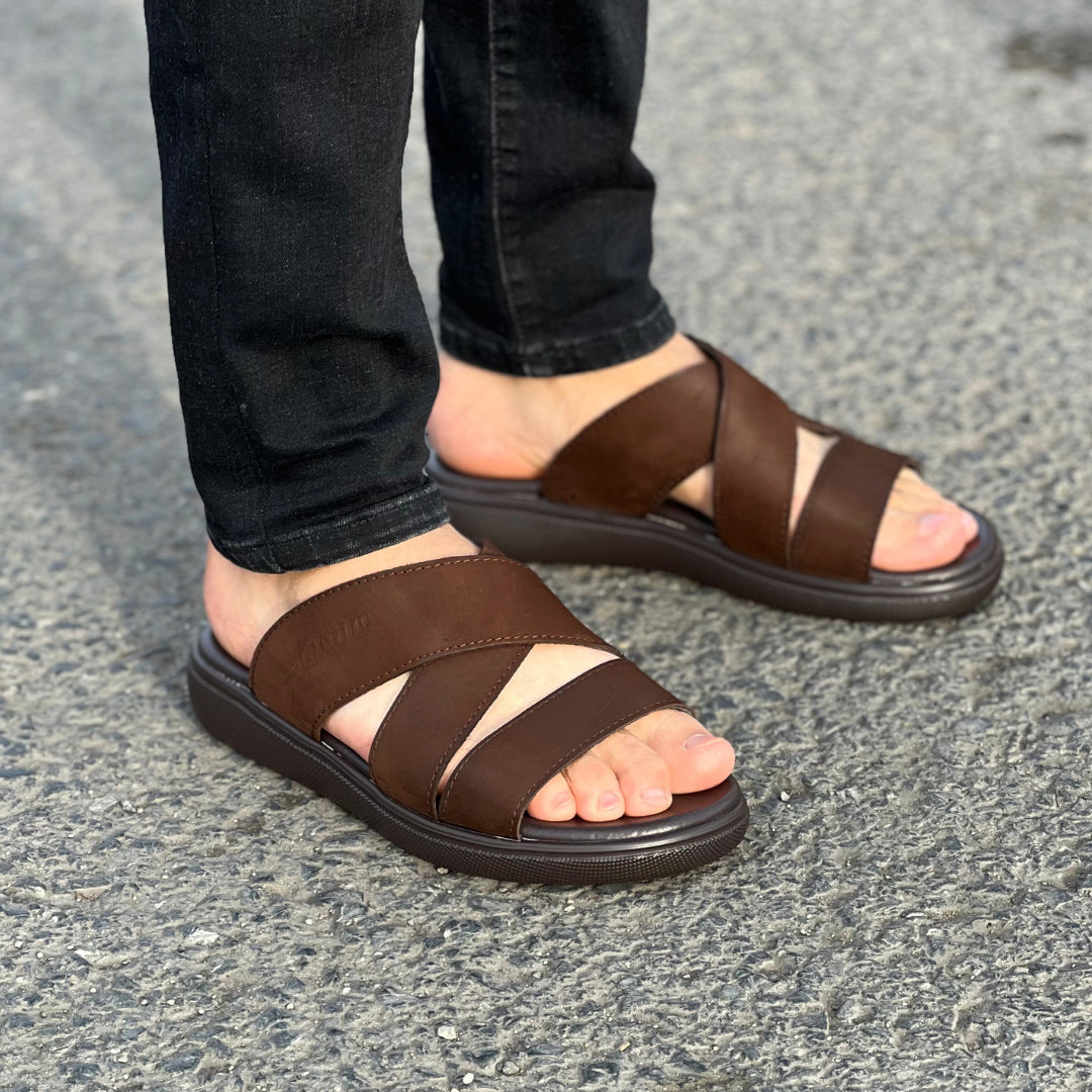 Mule comfort croisé