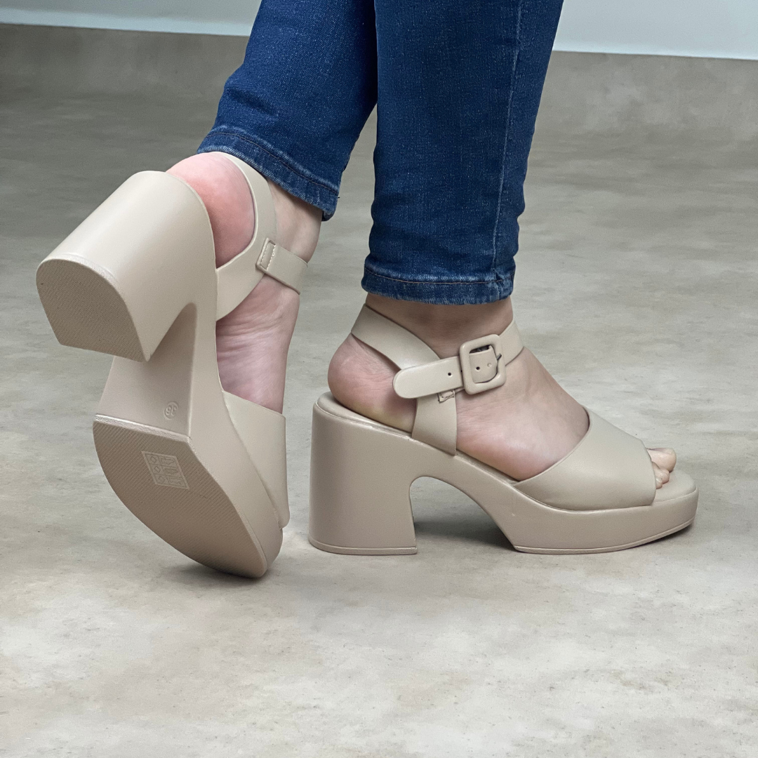 Sandale talon casual