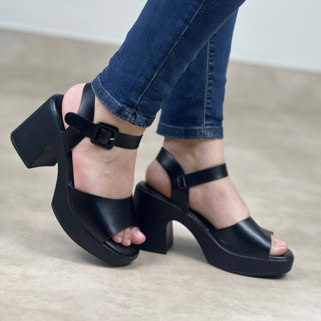 Sandale talon casual