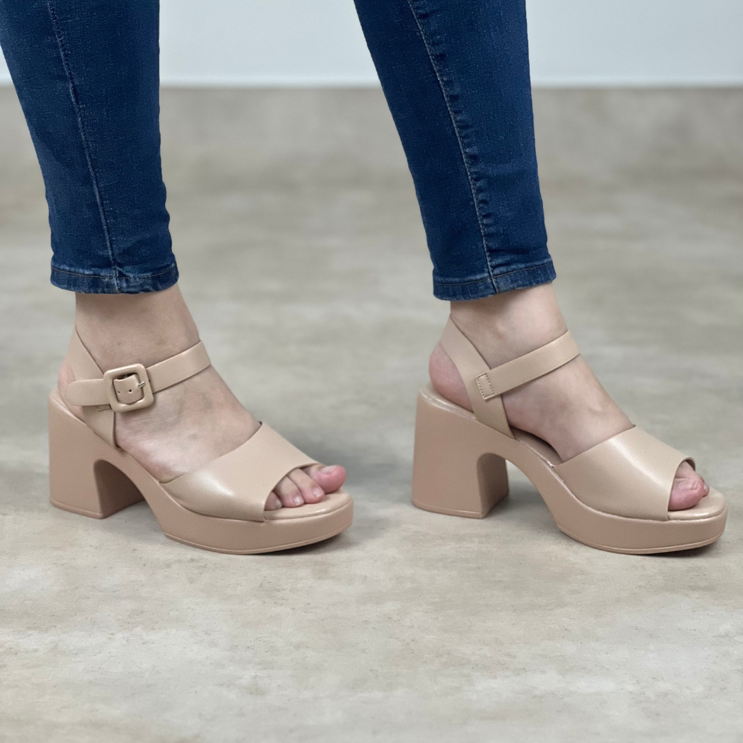 Sandale talon casual
