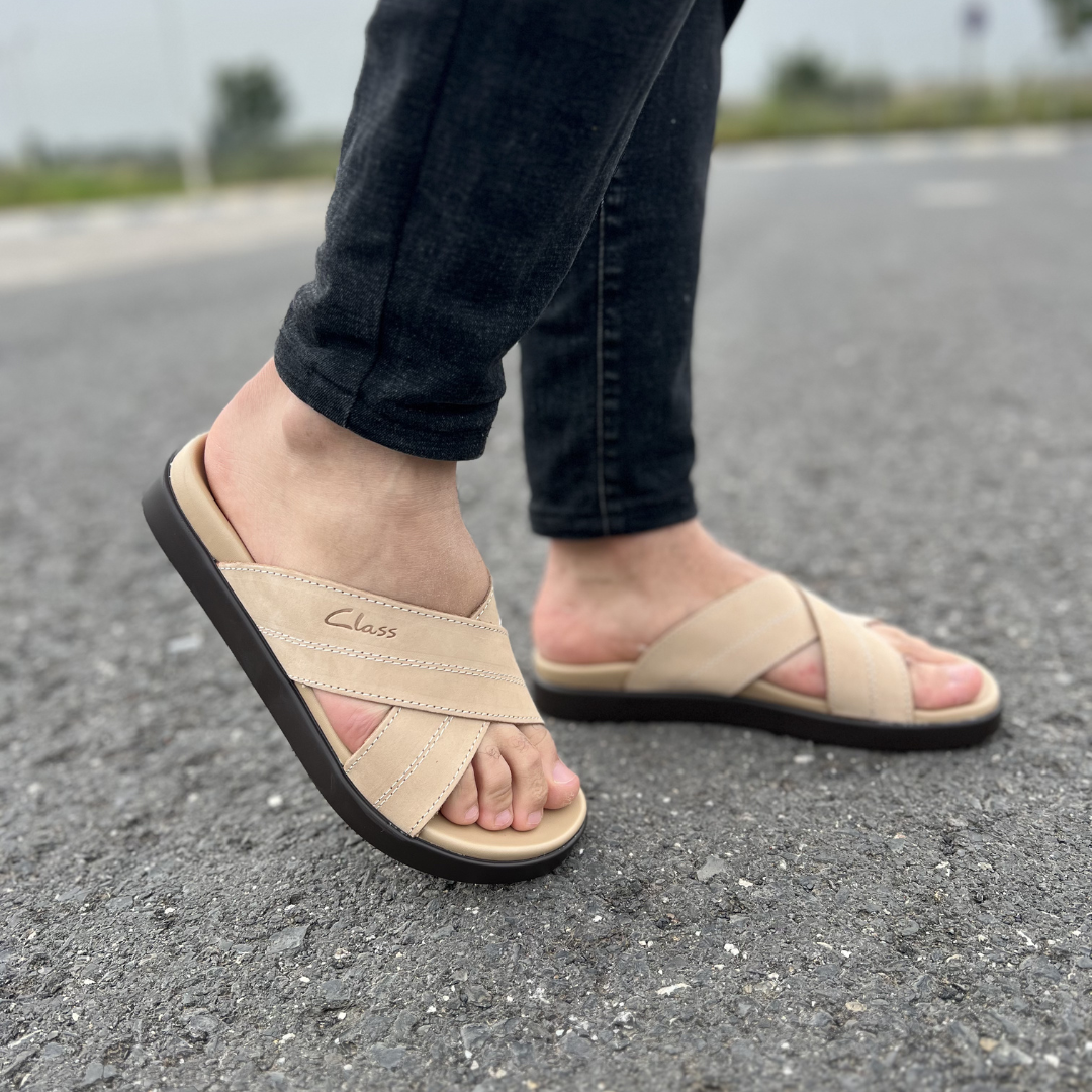 Mule Cuir comfort croisé