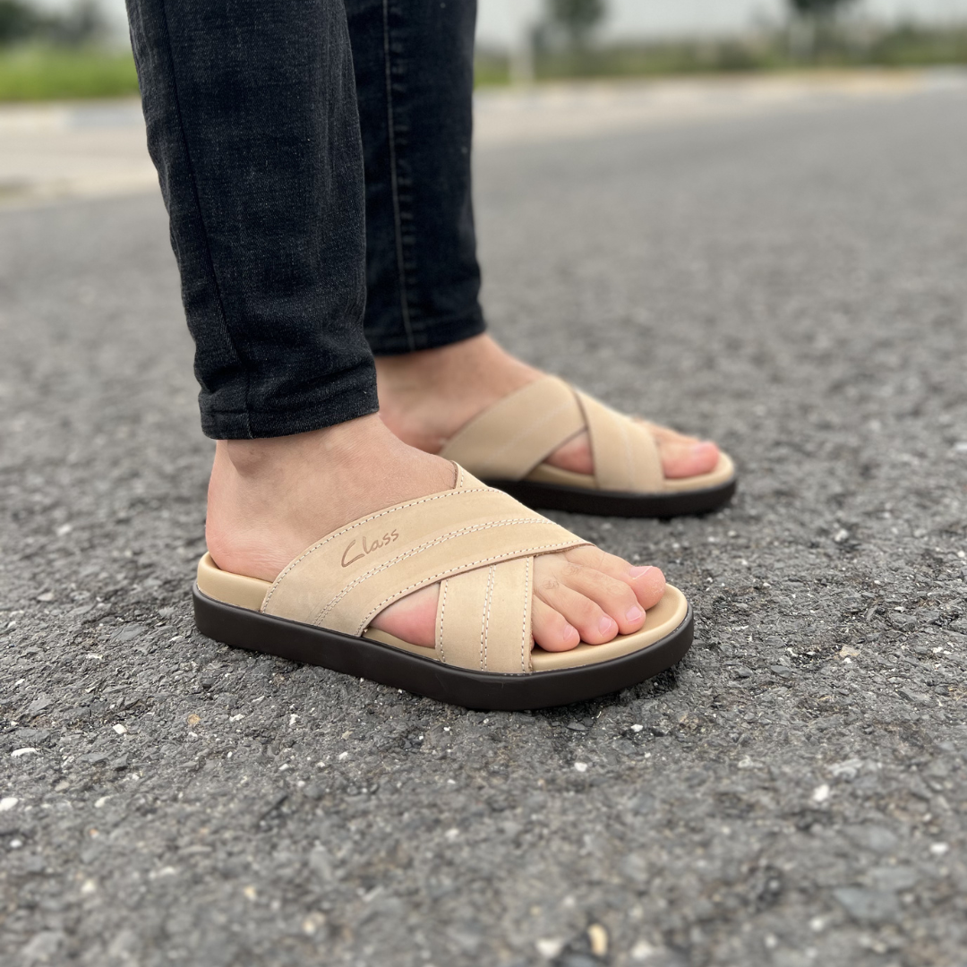 Mule Cuir comfort croisé