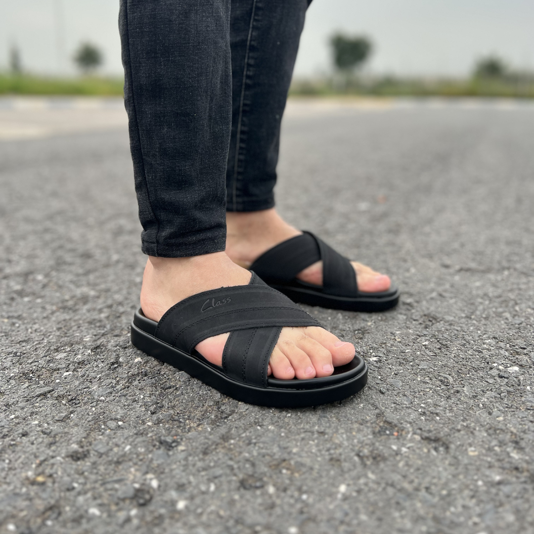 Mule Cuir comfort croisé