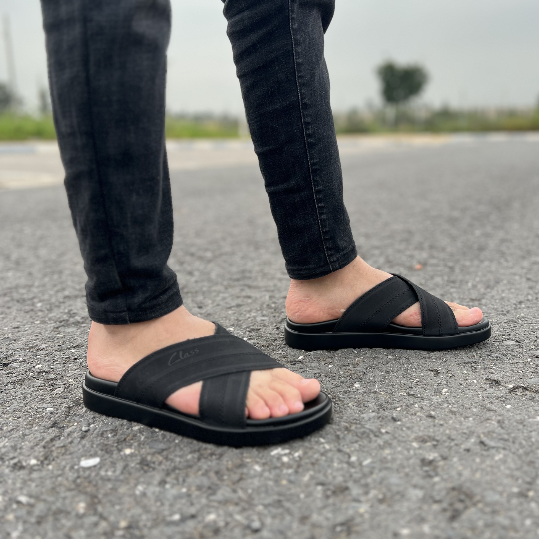 Mule Cuir comfort croisé