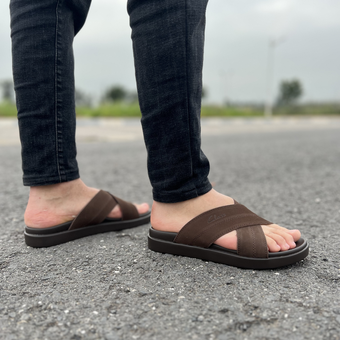 Mule Cuir comfort croisé