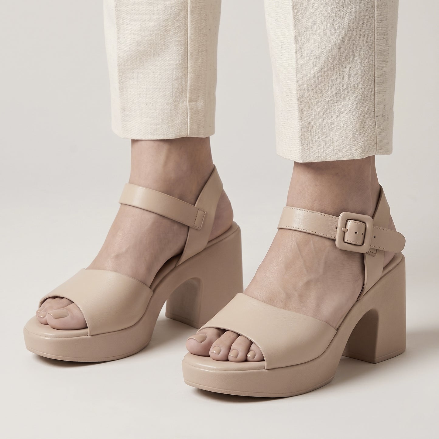 Sandale talon casual