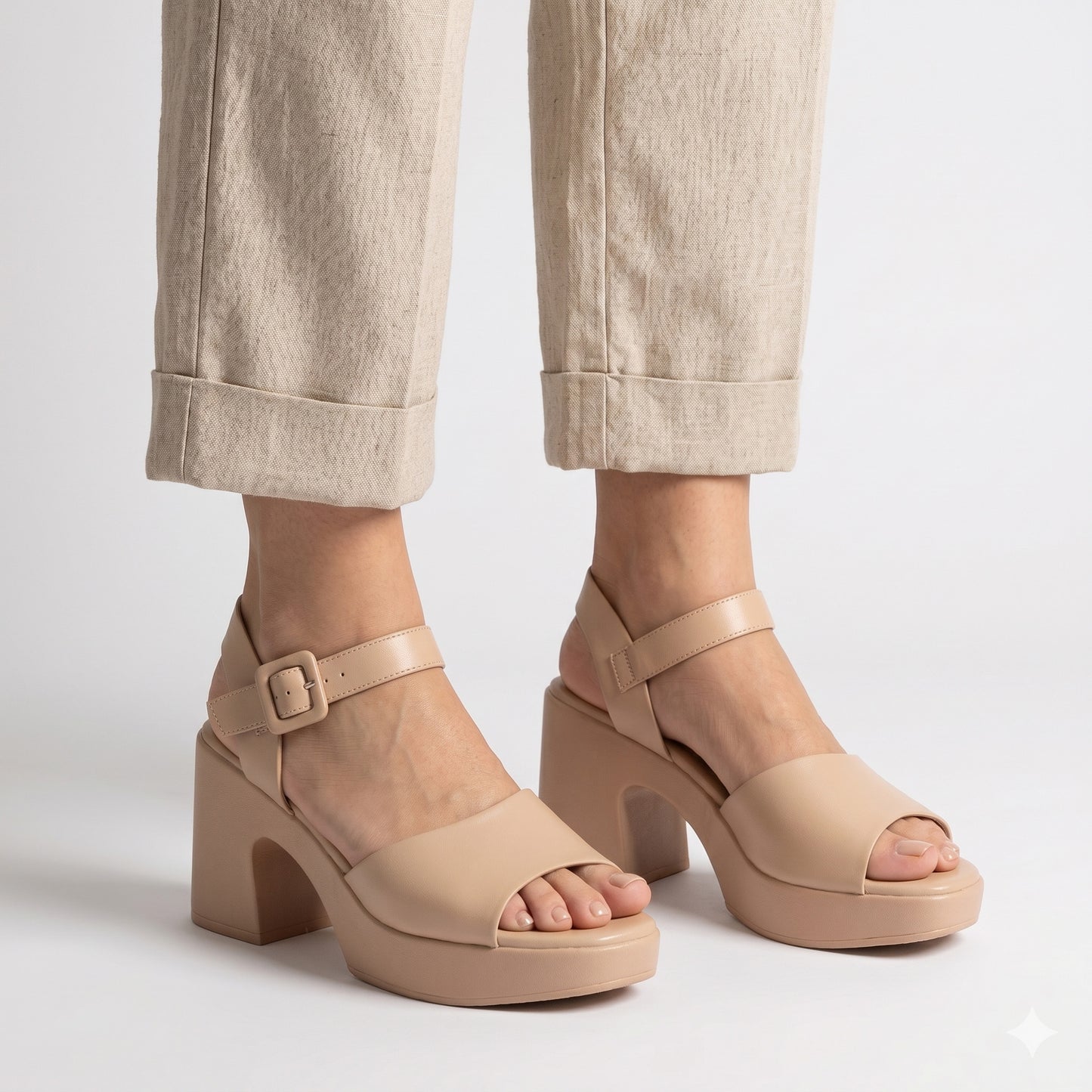 Sandale talon casual