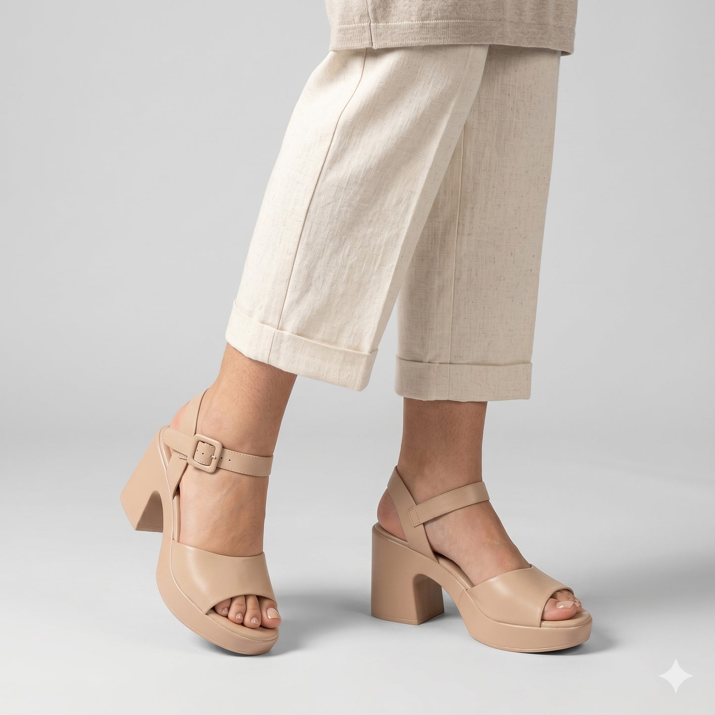 Sandale talon casual