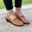 mocassin femme compensé