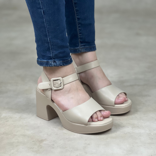 Sandale talon casual