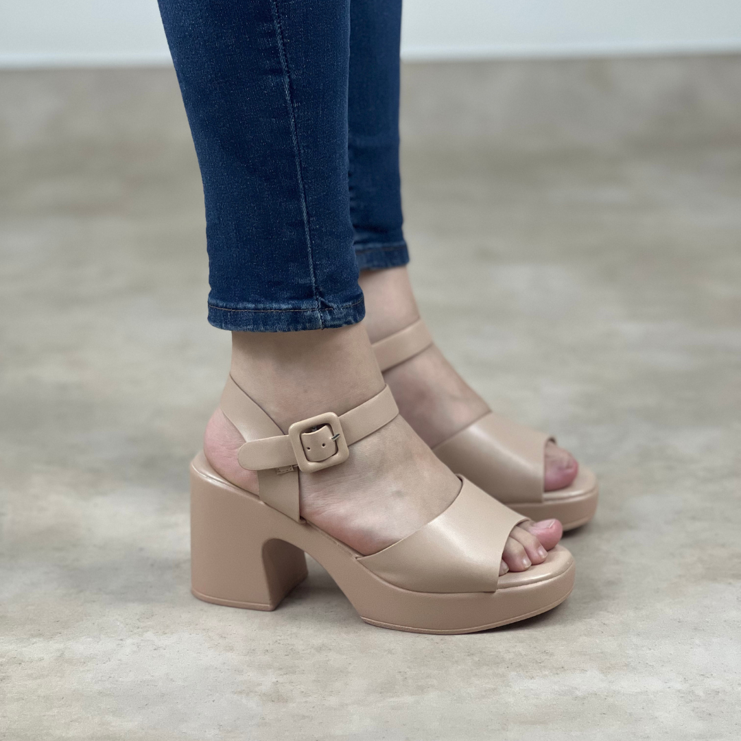 Sandale talon casual