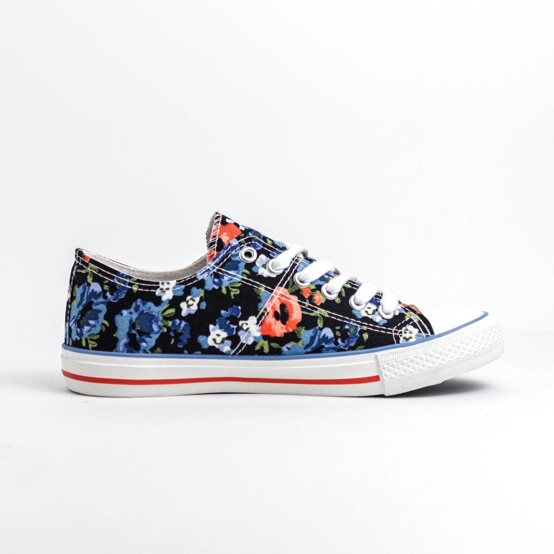 Converse à fleurs bas