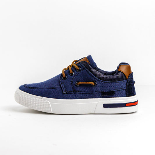 Chaussure Bateau Couton I Navy camel